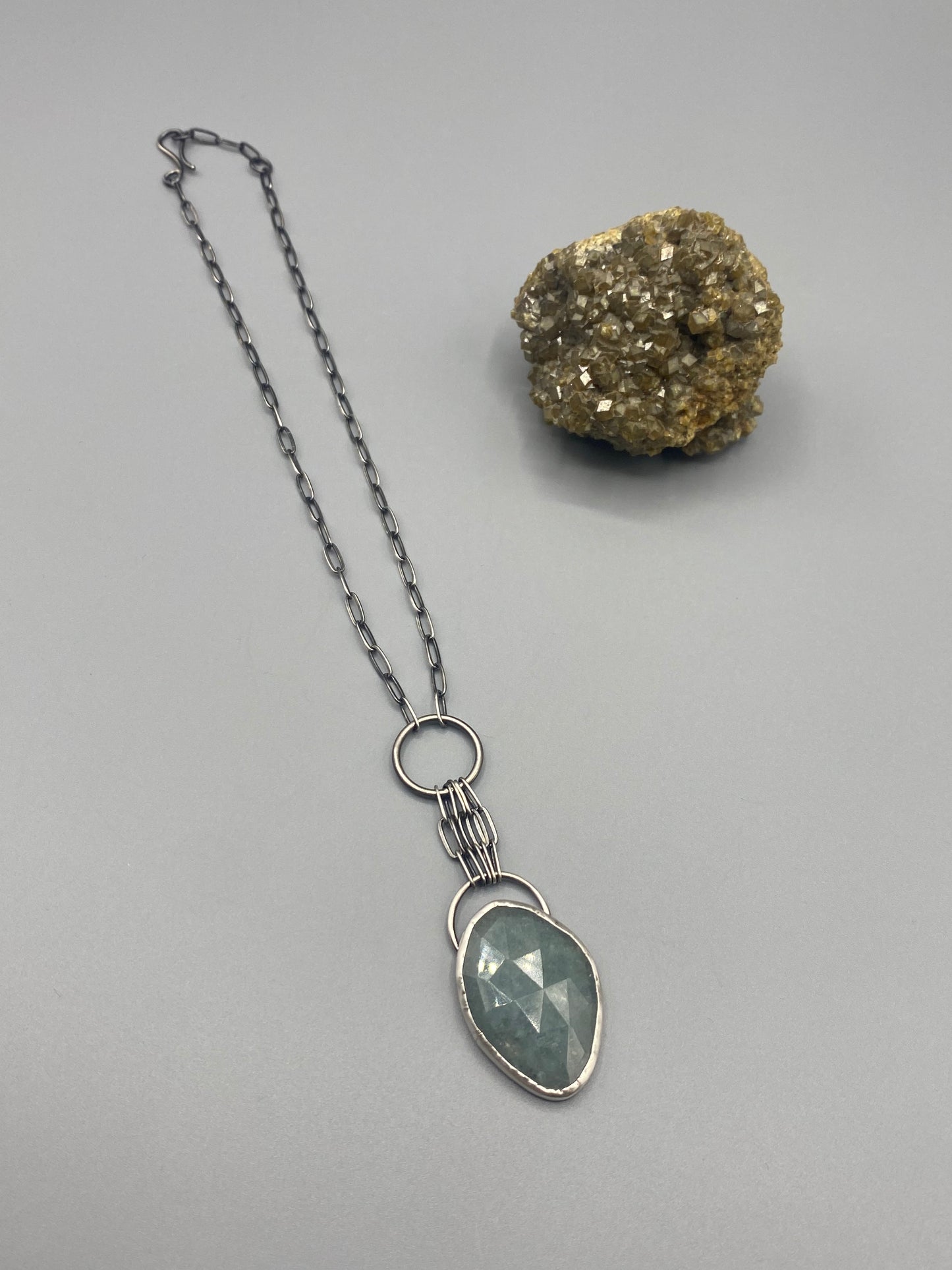 aquamarine waterfall necklace