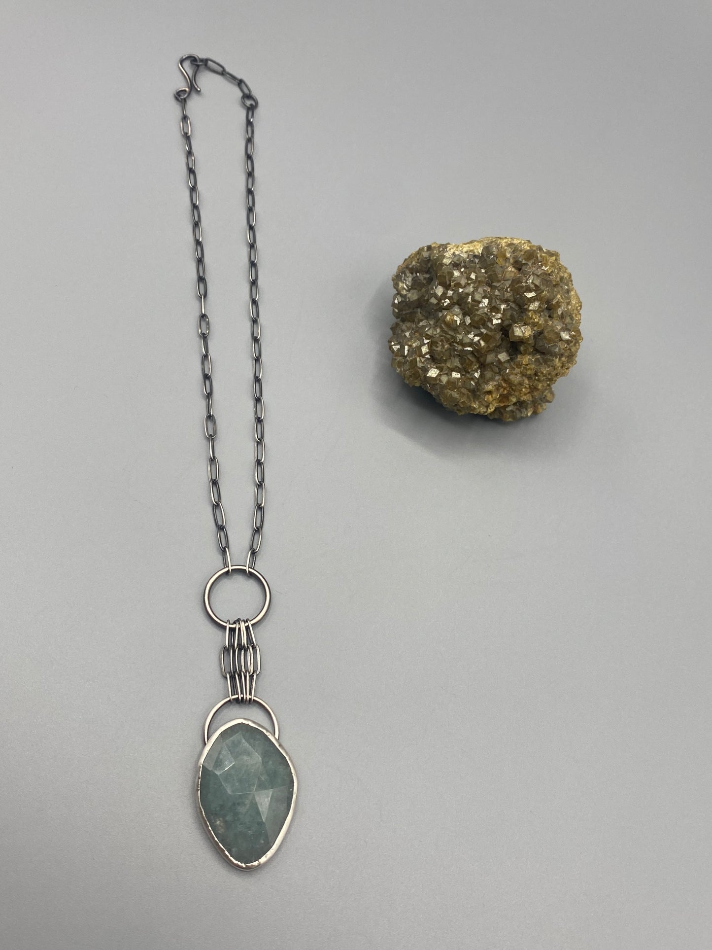 aquamarine waterfall necklace