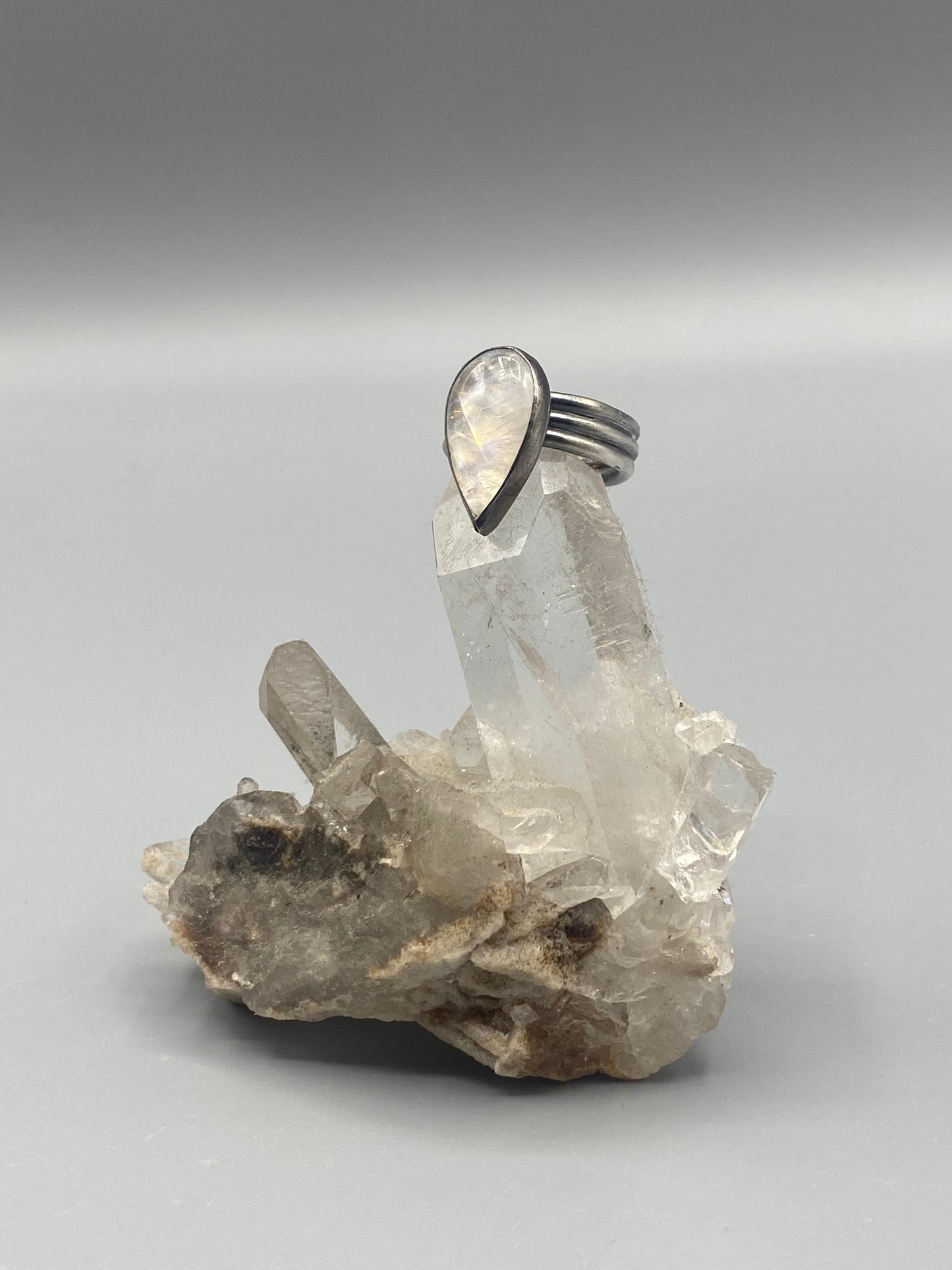 teardrop moonstone ring