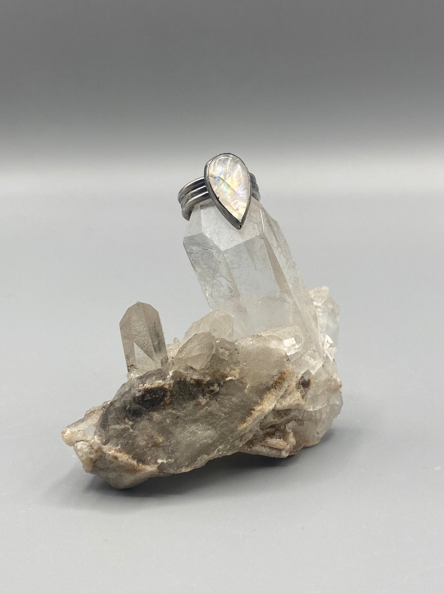 teardrop moonstone ring