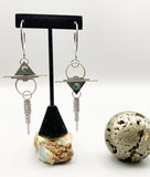 malachite reflective pyramid hoops